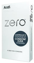 Ansell Lifestyles Zero Uber Thin Condoms - 8pk