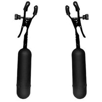 Fetish Fantasy Cordless Vibrating Nipple Clamps - Black
