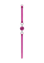 Load image into Gallery viewer, Bad Romance Translucent Mouth Gag with Metal Tube - Pink