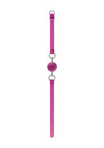 Bad Romance Translucent Mouth Gag with Metal Tube - Pink