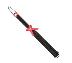 Love In Leather Suede Whip With Leather Bow