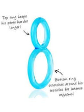 Load image into Gallery viewer, Figure Eight Shaped Cock Rings Assorted Colours