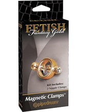 Load image into Gallery viewer, Fetish Fantasy Gold Magnetic Nipple Clamps Set