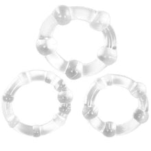 Load image into Gallery viewer, Stay Hard Beaded Cockring 3Pc Set