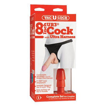 Load image into Gallery viewer, Vac-U-Lock 8Inch UR3 Cock with Ultra Harness