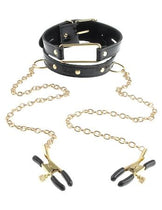 Fetish Fantasy Gold Collar & Nipple Clamps