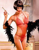 BACI 249 - Lace and Mesh Teddy - Red