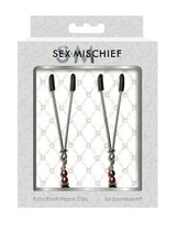 Load image into Gallery viewer, Sex and Mischief Ruby Nipple Clips - Black