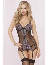 Load image into Gallery viewer, Mesh Merrywidow And Thong Set