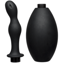Load image into Gallery viewer, Kink Flow Silicone Anal Douche &amp; Accessory - Black