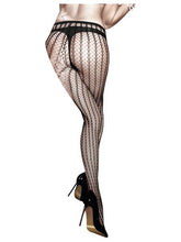 Load image into Gallery viewer, BACI AD2012 - After Dark Jacquard Pantyhose OS Stripe Black
