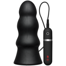 Load image into Gallery viewer, Kink Vibrating Silicone Butt Plug Ridged 8Inch