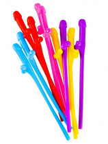 Dicky Sipping Straws 10pk Assorted Colours