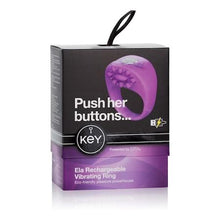 Load image into Gallery viewer, Key JOPEN Ela Vibrating Cockring - Purple