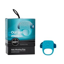 Load image into Gallery viewer, Key JOPEN Halo Vibrating Cockring - Robin Egg Blue