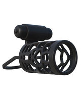 Fantasy C-Ringz Thick Dick Silicone Vibrating Cage - Black