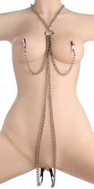 Master Series Collar with Nipple to Labia Clamps