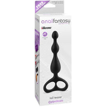Load image into Gallery viewer, Anal Fantasy Silicone Tail Teazer Black 5 Inch
