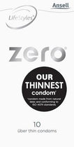 Ansell Lifestyles Zero Uber Thin Condoms -10pk