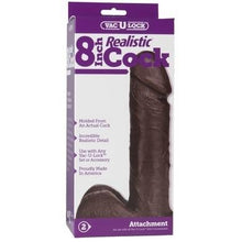 Load image into Gallery viewer, Vac-U-Lock Realistic Cock 8inch  - Black