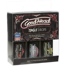 Load image into Gallery viewer, GoodHead Tingle Drops French Vanilla, Cotton Candy, Cherry 3 x 28gm
