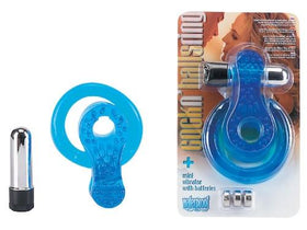 Cock N Balls Vibrating Silicone Ring - Blue
