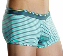 Load image into Gallery viewer, Male Power Blue Heather Stripe Pattern Boxers