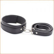 Sub-Mission Leather Leash And Collar - Black