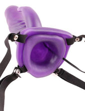 Load image into Gallery viewer, Fetish Fantasy Vibrating Wonderful Wabbit Hollow Strap-On - Purple