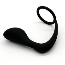 The P-Gasm Cock Ring Plug - Black