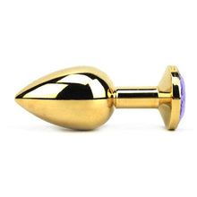Load image into Gallery viewer, Golden Anal Plug with Gem - Small