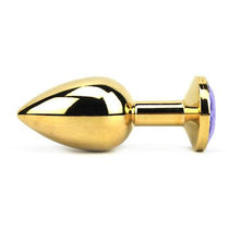 Golden Anal Plug with Gem - Medium