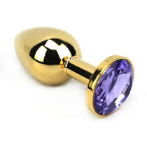 Golden Anal Plug with Gem - Large