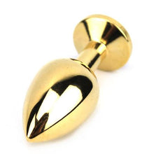 Load image into Gallery viewer, Golden Anal Plug with Gem - Small