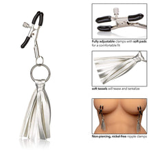 Load image into Gallery viewer, Silver Tasseled Nipple Clamps