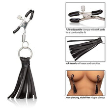 Load image into Gallery viewer, Black Tassel Adjustable Nipple Clamps