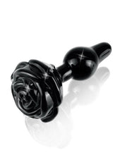 Load image into Gallery viewer, No 77 Glass Black Rose Butt Plug
