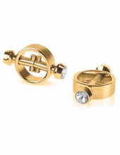 Load image into Gallery viewer, Fetish Fantasy Gold Magnetic Nipple Clamps Set