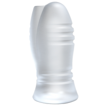 OptiMALE Vibrating Stroker - Massage Beads - Frost