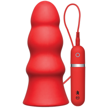 Load image into Gallery viewer, Kink Vibrating Silicone Butt Plug Ridged 8Inch