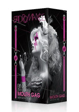 Load image into Gallery viewer, Bad Romance Translucent Mouth Gag with Metal Tube - Pink