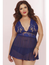 STM 10672X - Wondrous Babydoll Set - Navy