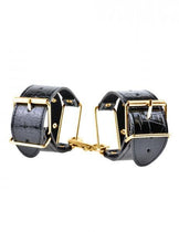 Fetish Fantasy Gold - Cuffs (Faux Crocodile Leather)