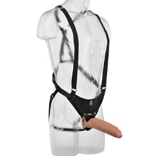 Load image into Gallery viewer, Shoulder Strap-On Harness with a 9inch Uncut Hollow Dong