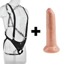Load image into Gallery viewer, Shoulder Strap-On Harness with a 9inch Uncut Hollow Dong