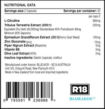 Load image into Gallery viewer, Blue Jack Nutritional Data