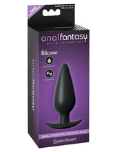 Load image into Gallery viewer, Anal Fantasy Elite Small Weighted Silicone Plug - Black