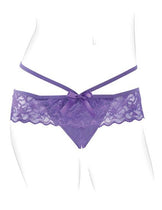 Fantasy For Her Crotchless Panty Thrill-Her O/S - Purple