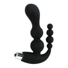 Load image into Gallery viewer, Anal Vibrator with Perineum Tickler - Black